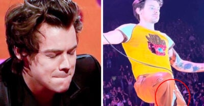 A Harry Styles se le rompe el pantalón en concierto y frente a su crush Jennifer Aniston
