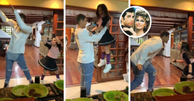 Bailarín recrea la coreografía de “Vaselina” con su hijastra y se roba el corazón de todos