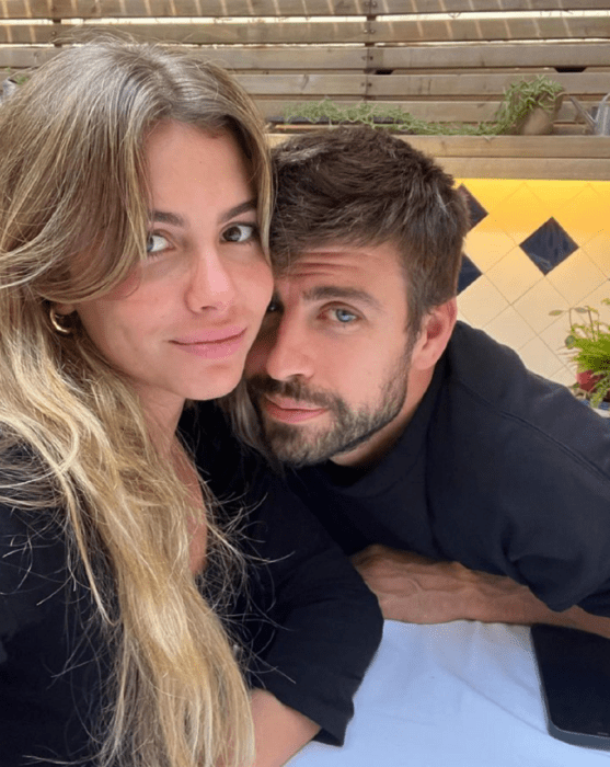 Gerard Pique and Clara Chía in an Instagram image