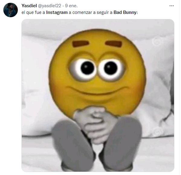 bad bunny private instagram meme