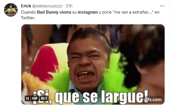 meme bad bunny if you go away