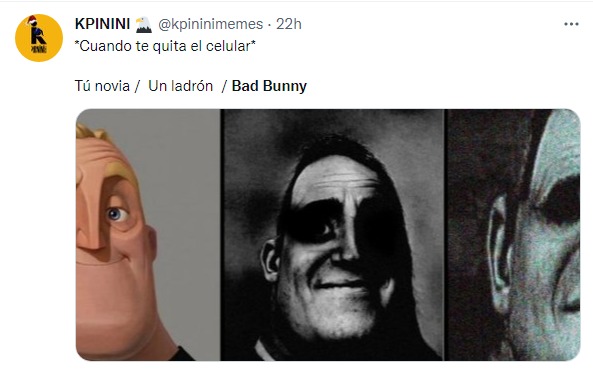 meme de mr increible por bad bunny aventó el celular de una fan