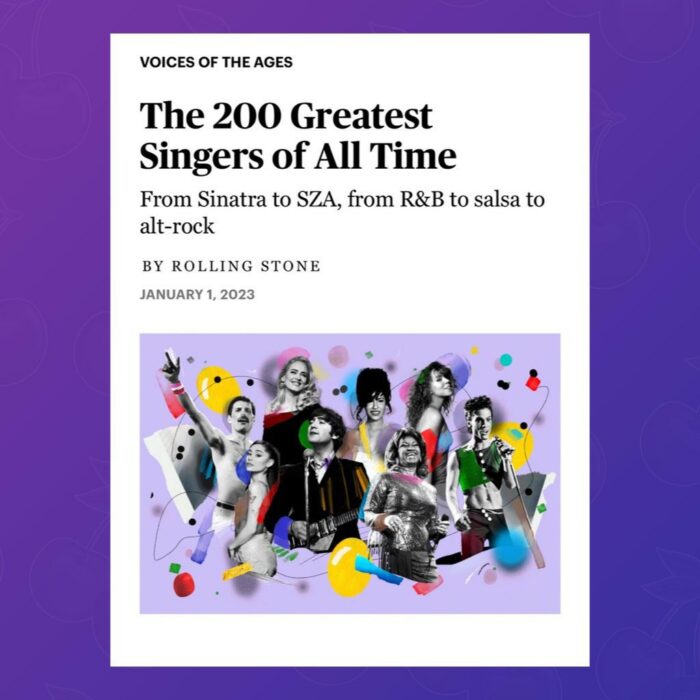 imagen ilustrativa de la lista de los 200 mejores cantantes de la historia según la revista Rolling Stone 