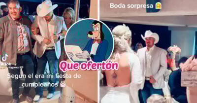 Se presentó a la fiesta de cumpleaños de su novia sin saber que era su propia boda