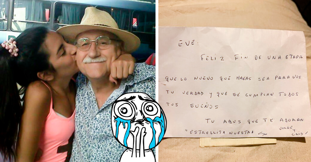 She finds a letter from her deceased grandfather congratulating her on passing her thesis