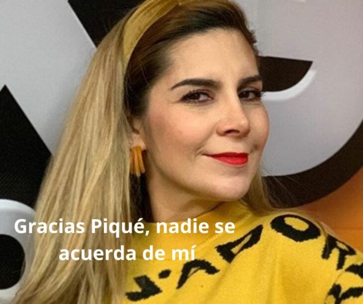 Karla Panini thanks Piqué that thanks to him nobody remembers her