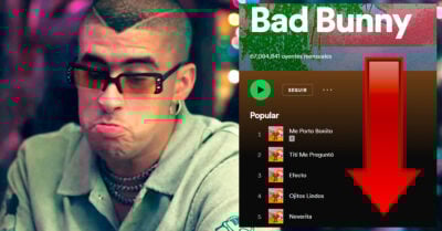 Las reproducciones de Bad Bunny cae tras el incidente del celular