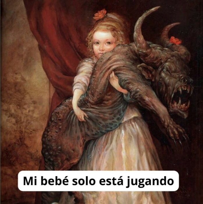 Mi bebé solo está jugando meme