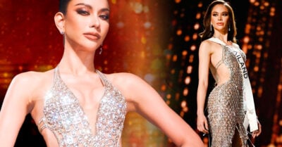 Miss Tailandia rinde homenaje a su padre con vestido hecho de lengüetas de latas