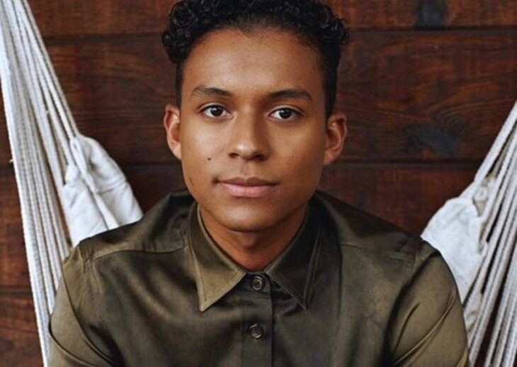 Photograph of the face of Jaafar Jackson nephew of the famous singer Michael Jackson 