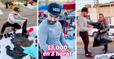 Tiktoker saca una lanita vendiendo su ropa usada en el tianguis y ya lo envidiamos