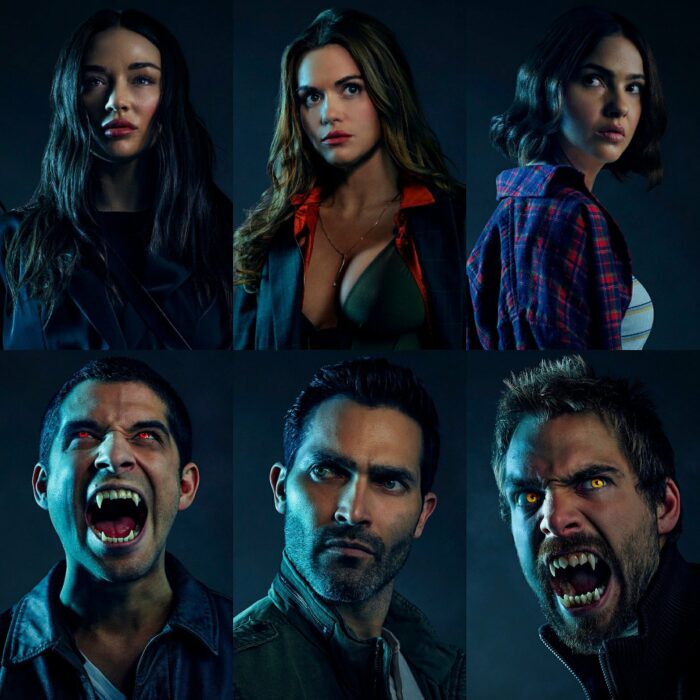 imagen que muestra seis de los personajes de la famosa serie Teen Wolf 