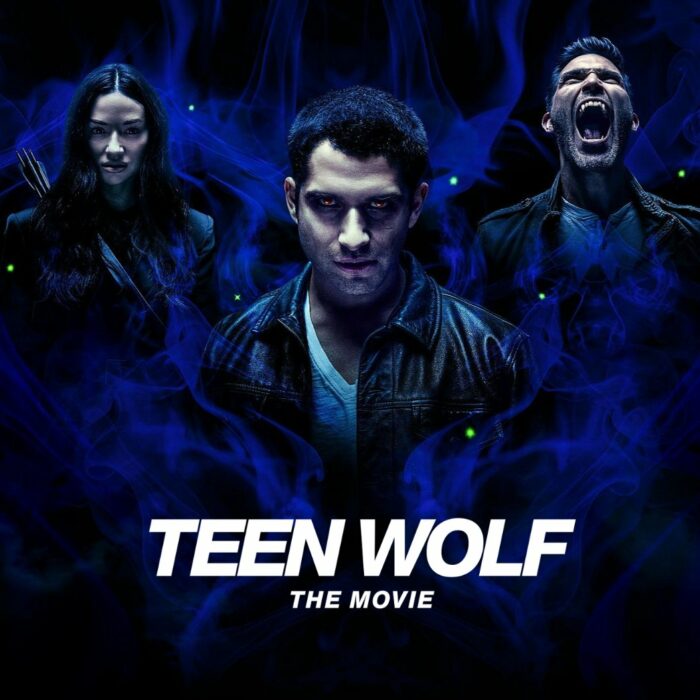 Flyer de la película de Teen Wolf con tres de sus personajes