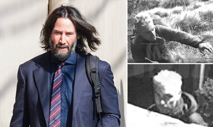 Keanu Reeves/Bryan Dixon captado por las cámaras de suguridad