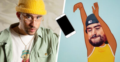 Bad Bunny bromea con aventar el celular de una fan en un partido de la NBA