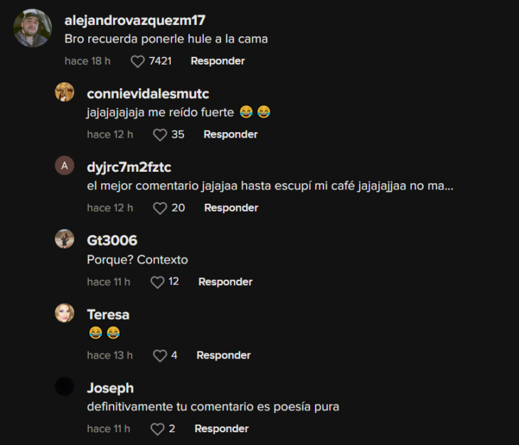 comentarios de TikTok en español