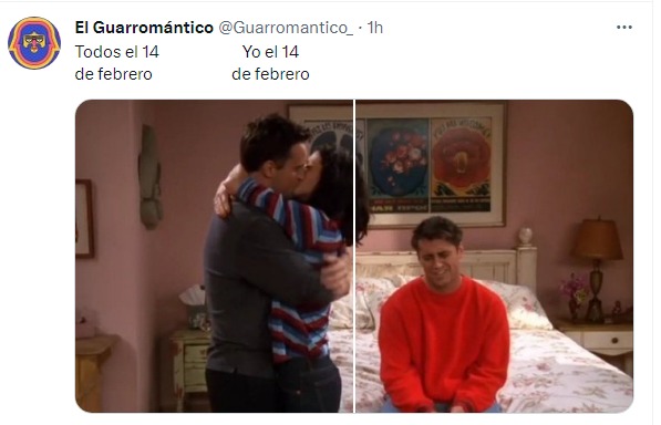 meme de friends yo el 14 de febrero 