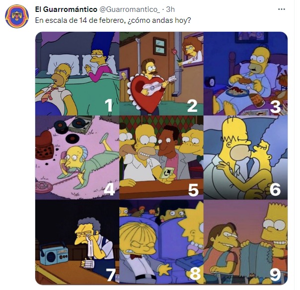 meme simpson como andas en san valentin 