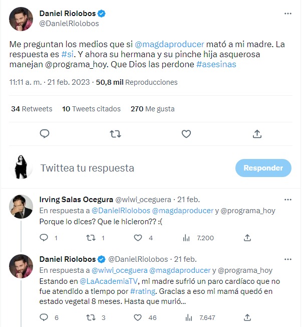 declaración de Daniel Riolobos