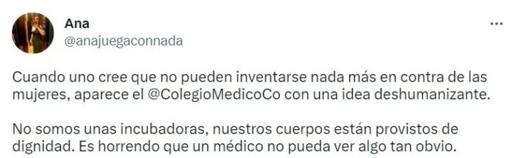 Tuit sobre Propuesta para ‘usar’ mujeres con muerte cerebral para gestar bebés desata polémica 