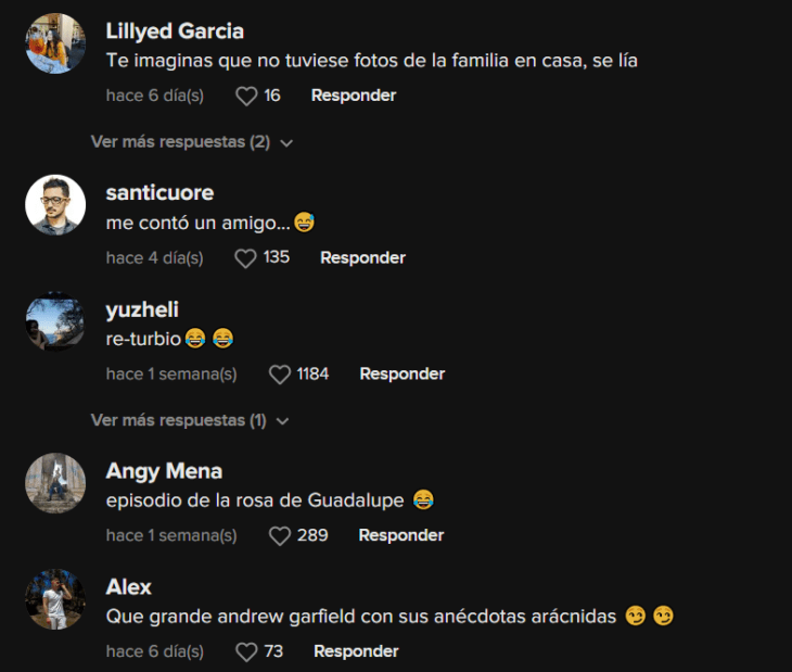 comentarios en español de la red social de TikTok