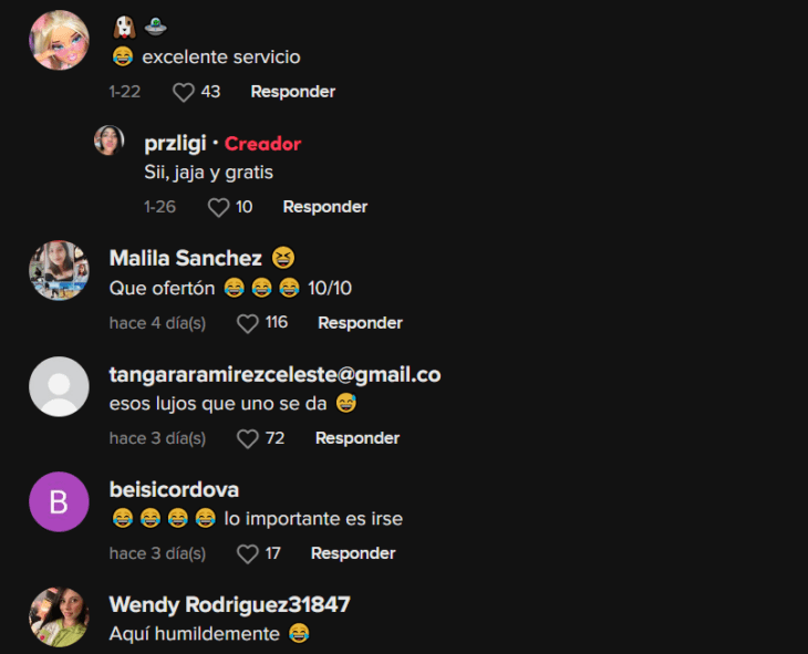 comentarios de TikTok en español