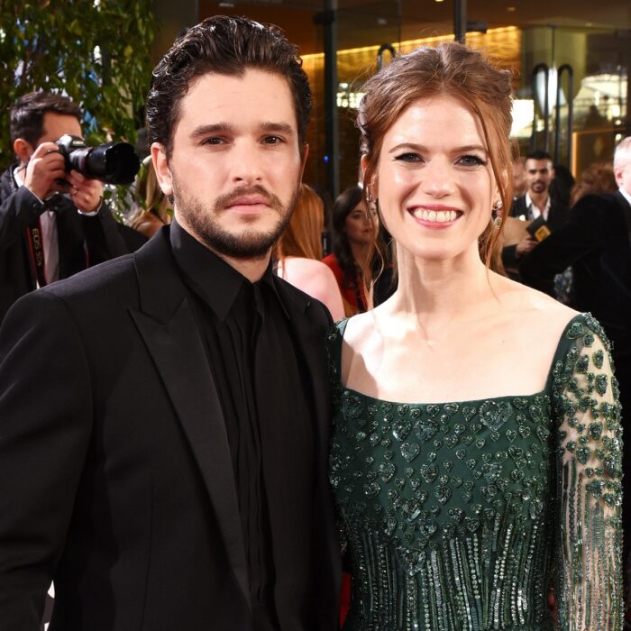 Fotografía del actor Kit Harington y su esposa Rose Leslie