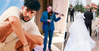 Novia contrata violinista reguetonero para perrear en su boda con música de Bad Bunny