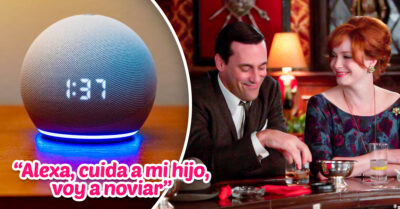 Papá del año encarga a su hija con Alexa para ir al bar con su novia