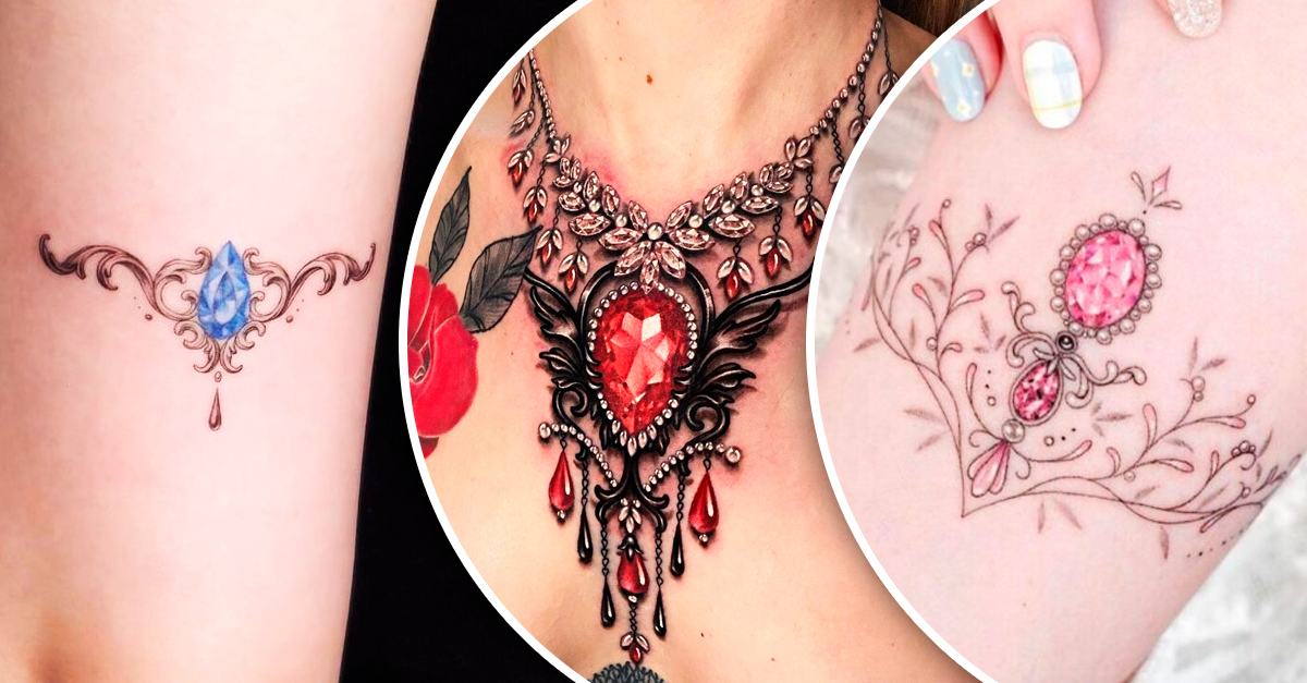 15 Tatuajes con diseños de joyas que deslumbrarán en tu piel