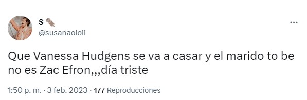 meme sobre la noticia de que Vanessa Hudgens se comprometió con su novio Cole Tucker 