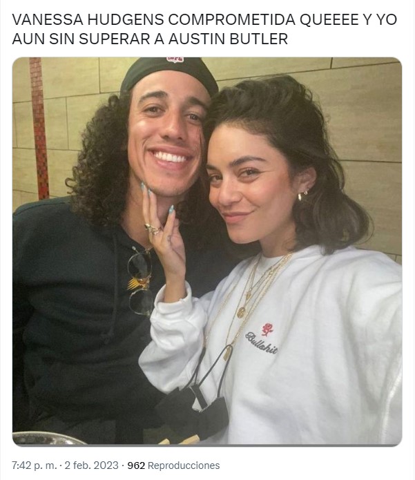 meme del compromiso de Vanessa Hudgens con su novio Cole Tucker 