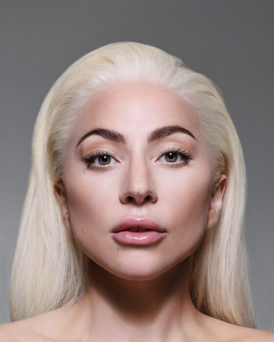 lady gaga con maquillaje natural 