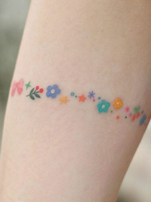 girly flower tattoo