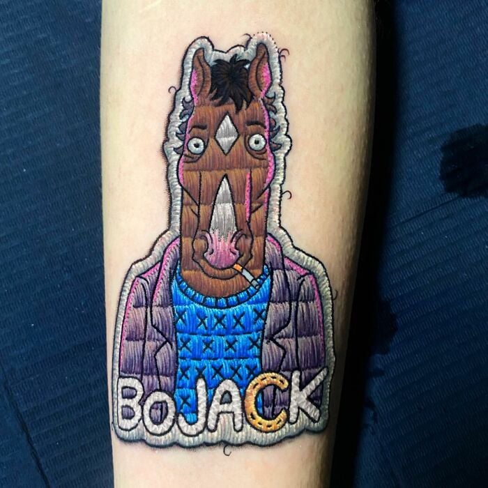 tatuaje de BoJack bordado 