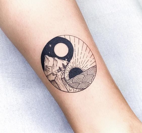 yin yang sol y luna