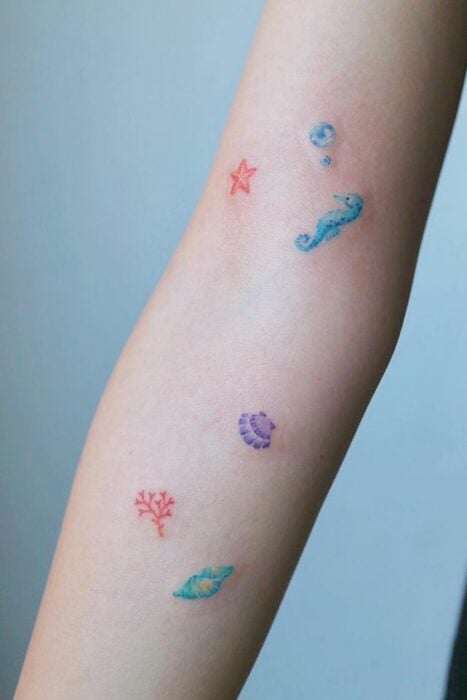 tatuajes girly elementos del mar