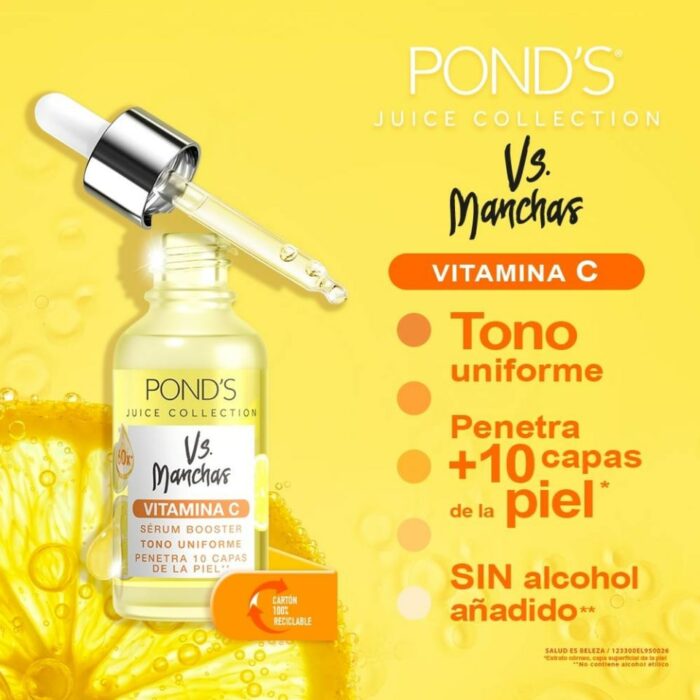 imagen ilustrativa del nuevo suero POND'S Vitamina C Vs Manchas 