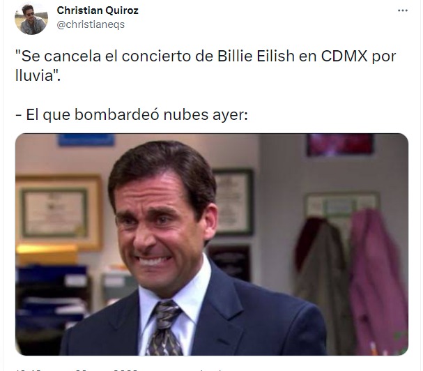 meme por la cancelacion del concierto de Billie