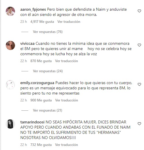 comentarios de la foto de yeri mua