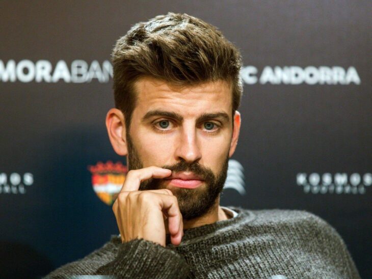 Gerard Piqué durante una conferencia de prensa 