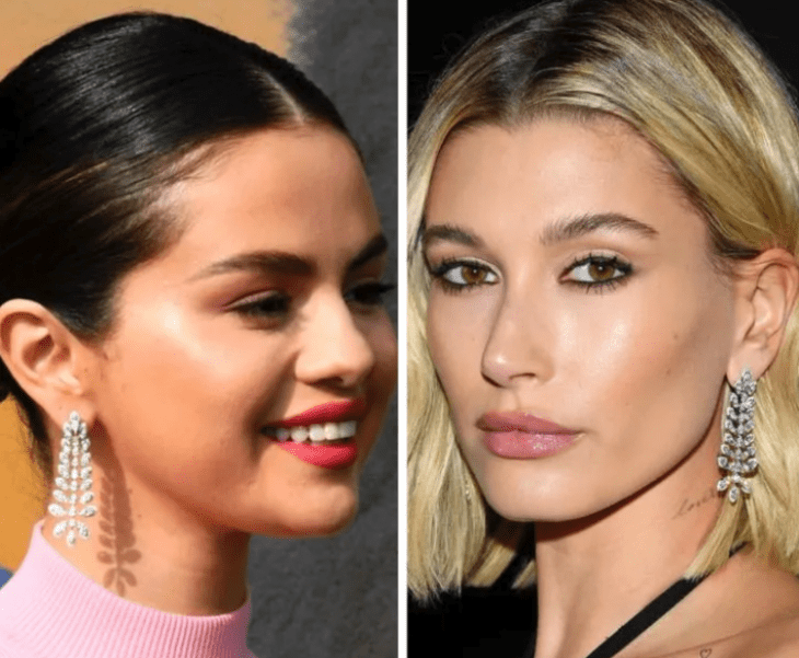 Hailey Bieber y Selena Gómez llevan los mismos aretes