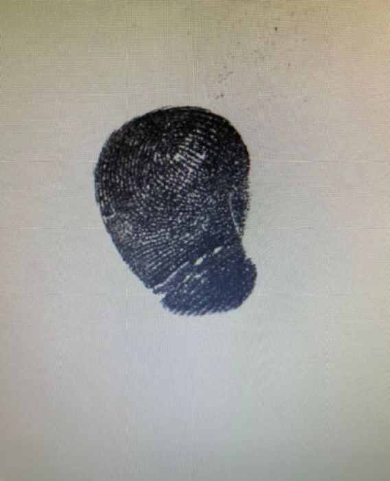 imagen de una pequeña huella dactilar sobre un papel