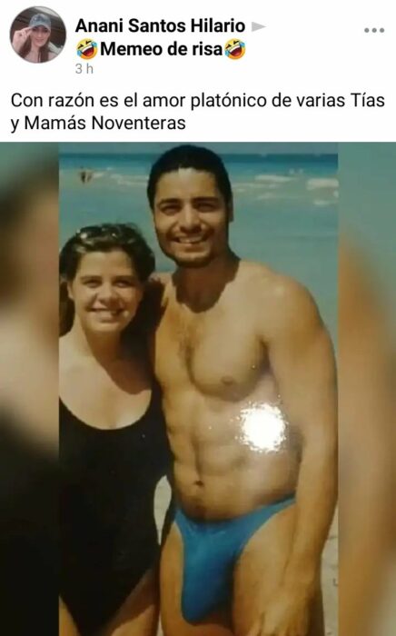 meme de la fotografía de Chayanne en traje de baño 