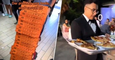 Novios cambian la cena gourmet de su boda por deliciosas pizzas y su idea se viraliza