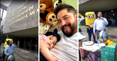 Organizó el cumpleaños de su hija fuera del tribunal porque no le permiten verla