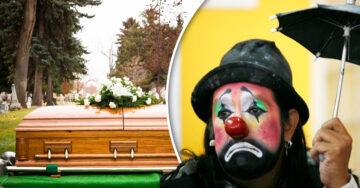 Payaso es contratado para un show sin imaginar que se trataba de un funeral
