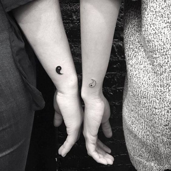 tatuajes yin yang de pareja