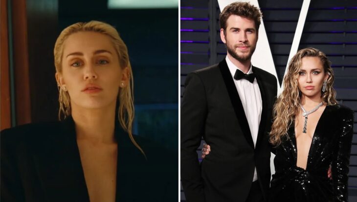  Miley Cyrus en Flowers/Liam Hemsworth y Miley Cyrus abrazados en alfombra roja