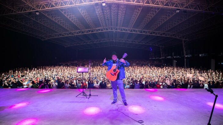 Franco en show de comedia con su público 